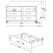 Chesney - 6 Drawer Bedroom Dresser - White Furniture Max