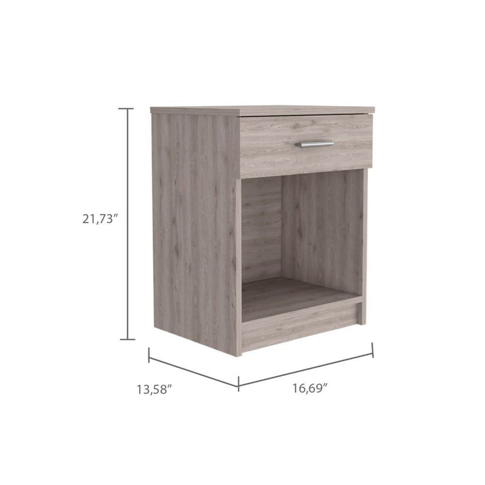 Sophisticated And Stylish Eco Nightstand - Light Gray