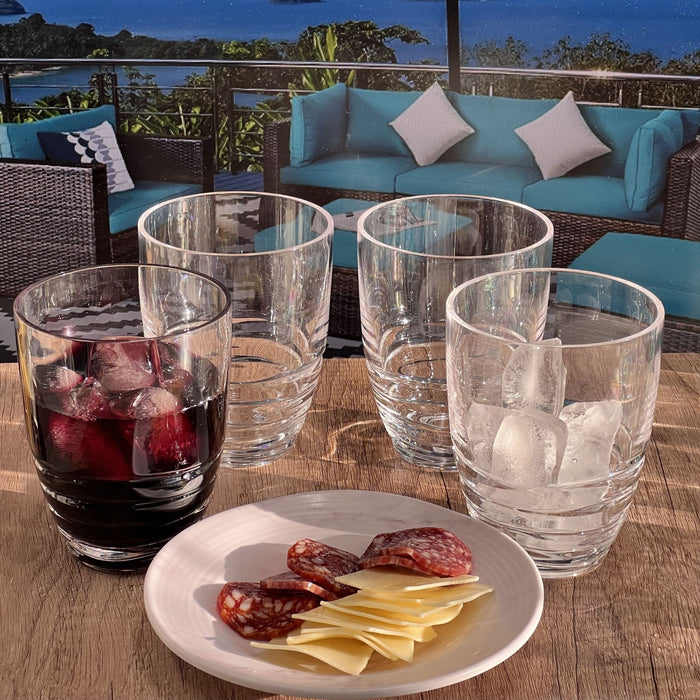 Leading Ware Swirl Acrylic Drinking Glasses (Set of 4)