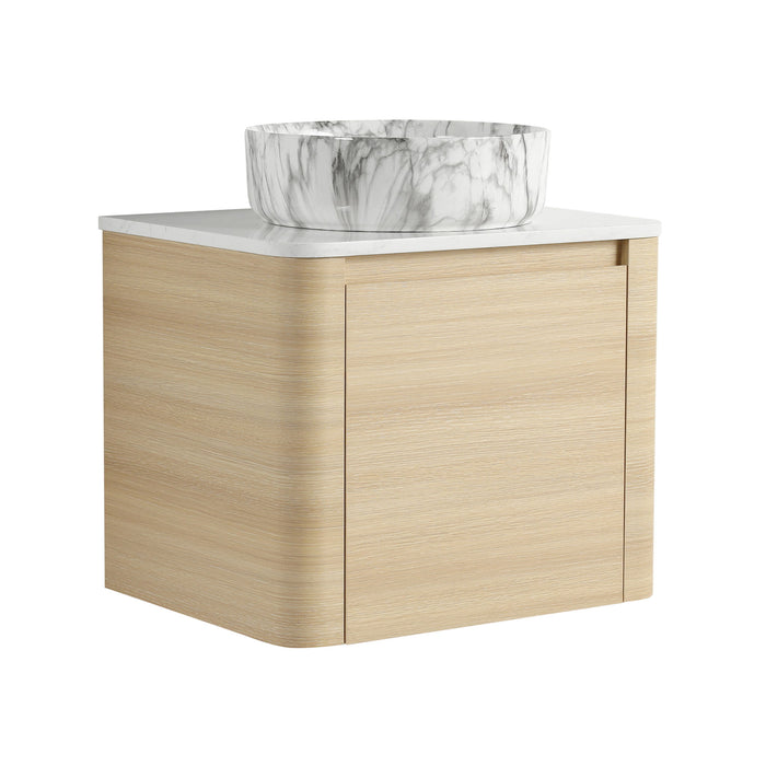 Mounted Bathroom Vanity & Art Sink & 2 Soft Close Doors Home Essentials