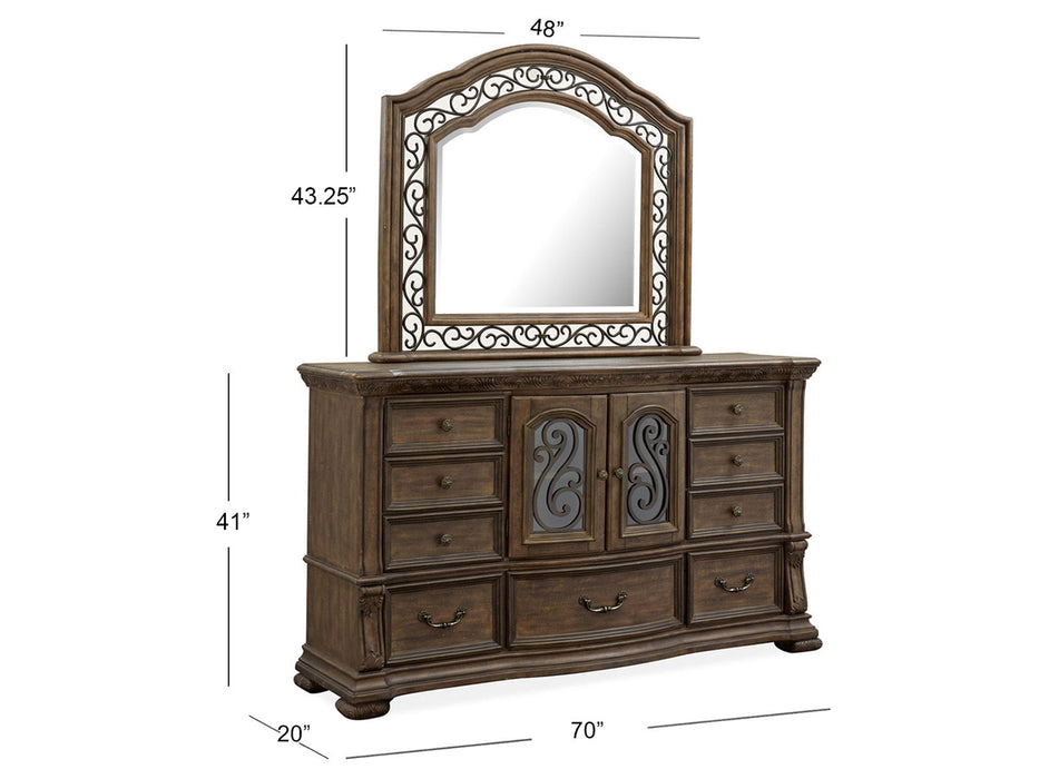 Durango - Shaped Mirror - Willadeene Brown Magnussen Furniture
