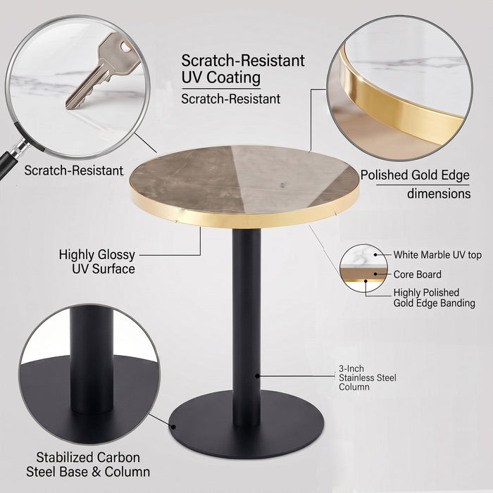 Elegant Round Bistro Table Home Essentials