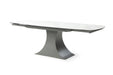 9035 - Marble Dining Table - White / Dark Gray Extravaganza Collection