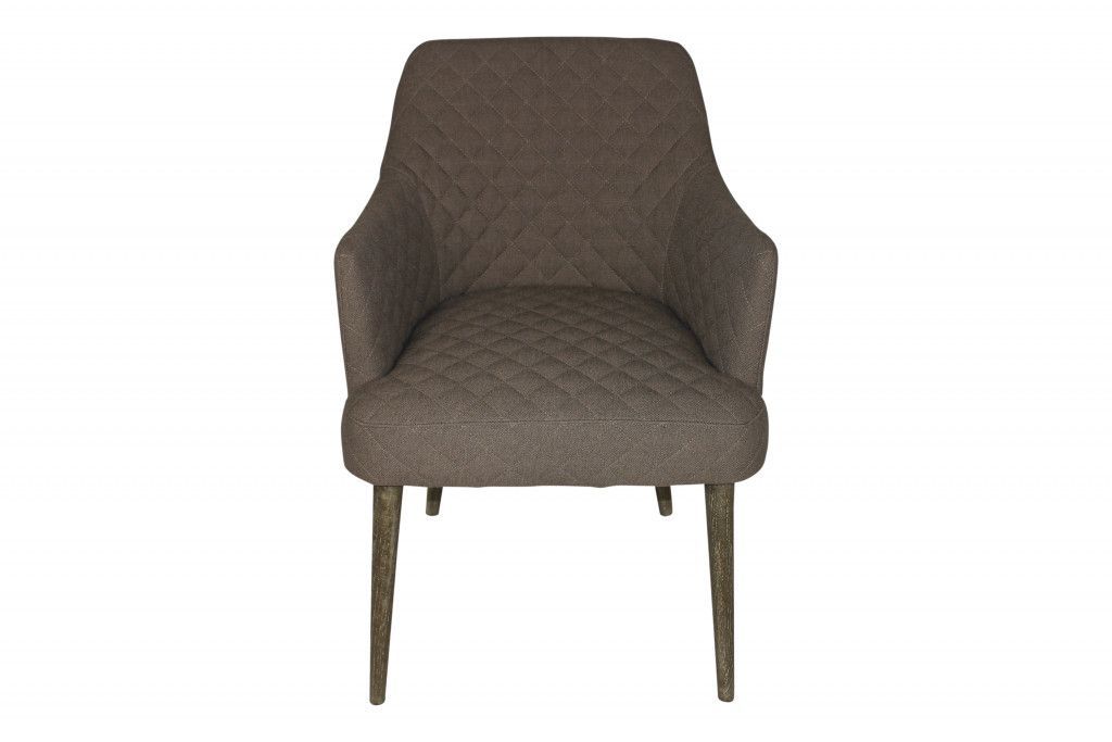 Polyester Blend And Natural Solid Color Side Chair 23" - Gray
