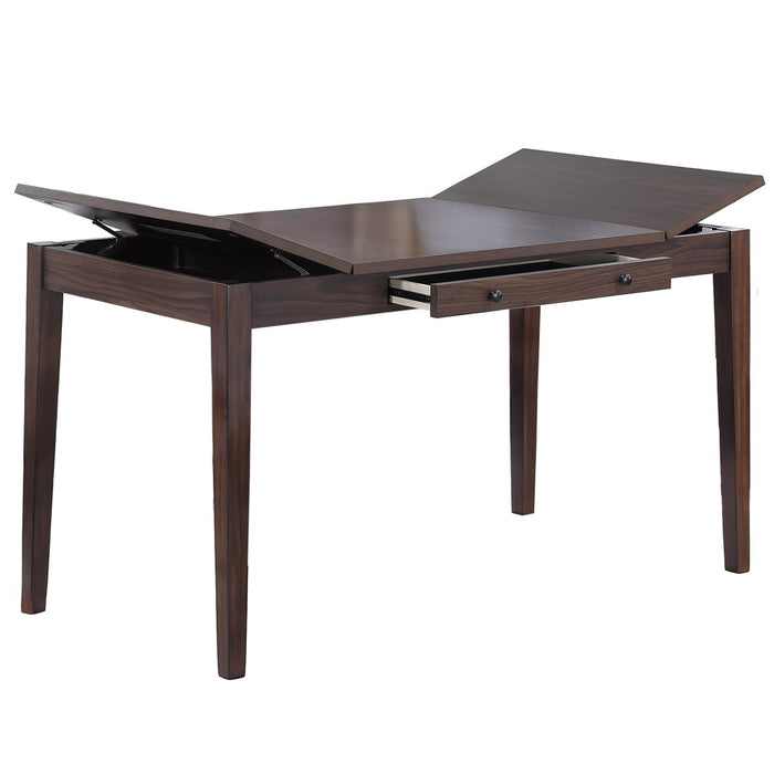 Counter Height Dining Table With Lift Top Storage And Front Drawer - Walnut Home Essentials