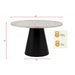 Dining Set With Round Table And 4 Upholstered Chairs - Black / Gray Home Essentials