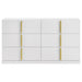 Lauryn - 6 Drawer Dresser Cabinet - Gloss White Furniture Max