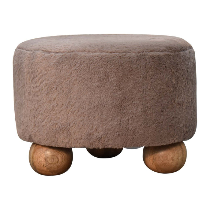 Round Ball Footstool - Mocha