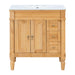 Modern Bathroom Vanity With Ceramic Sink, Soft Close Doors, Adjustable Shelves Hearth and Haven