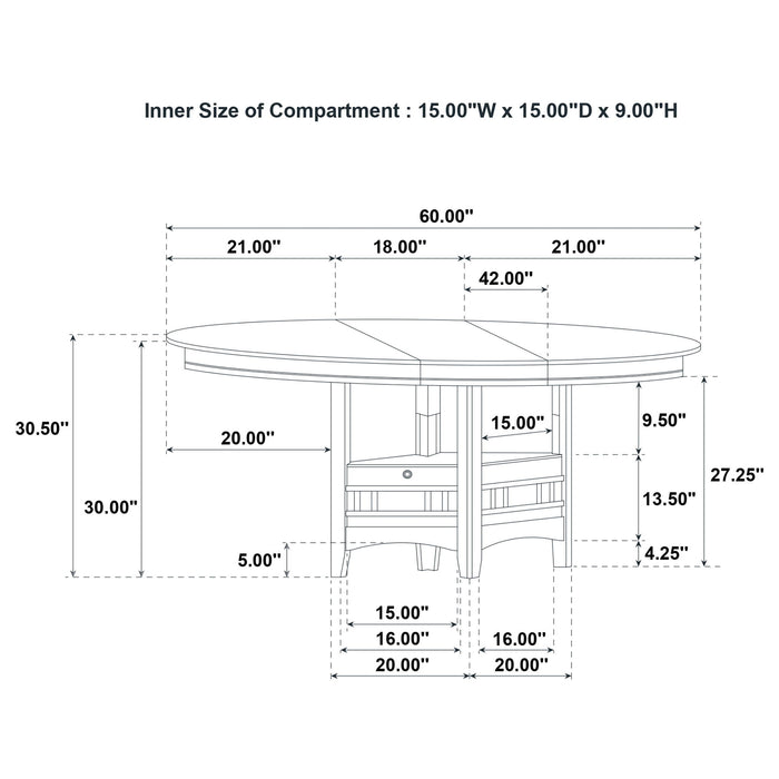 Davis - Extension Leaf Dining Table - Light Oak Furniture Max