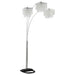 Bali - Shores Hanging Crystal Arc Floor Lamp Floor Lamp - Chrome Furniture Max