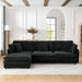 L-Shaped Sectional Sofa With Ottoman, Convertible 4 Seater Couch Home Essentials