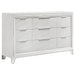 9 Drawer Dresser Cabinet With Picture Framed Fronts - White Furniture Max