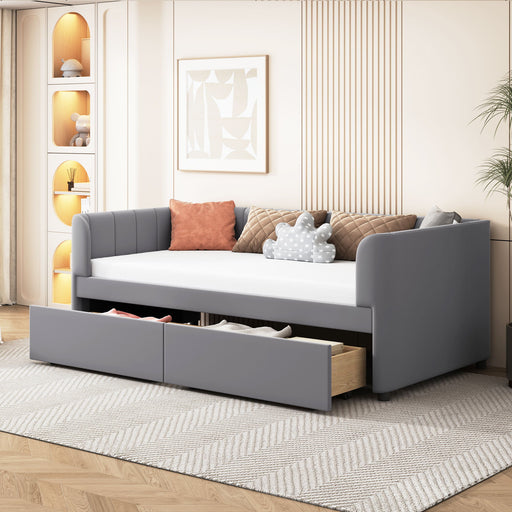 Upholstered Daybed With Ergonomic Design Backrest Halcyon Home