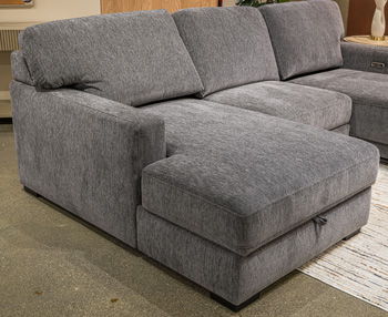 Stringer - LAF Corner Chaise With Storage - Slate Signature Design by Ashley®