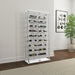 Wine Storage LED Curio Cabinet - Chrome Furniture Max