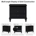 Nightstand With Charging Station, 3 Drawer Storage Table Home Essentials