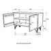 Komomo - 1 Adjustable Shelf Accent Cabinet - Gray Furniture Max