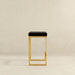 Joel - Upholstered Stool - Black / Gold Ashcroft Furniture