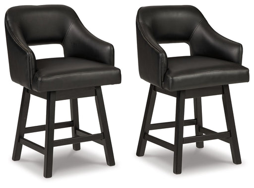 Tallenger - Upholstered Swivel Barstool (Set of 2) Signature Design by Ashley®