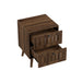 Double Drawer Bedside Table (Set of 2) - Walnut Home Essentials