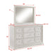 6 Drawer Storage Dresser Antique Wooden Bedroom Furniture - Antique White Home Essentials