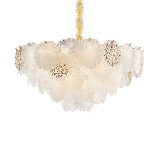 Michael Amini Lighting - Almara 18-Light Frosted Glass Chandelier - Frost / Gold Michael Amini