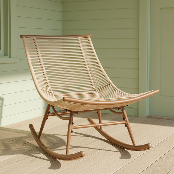 Outdoor Rocking Chair - Beige Noble House