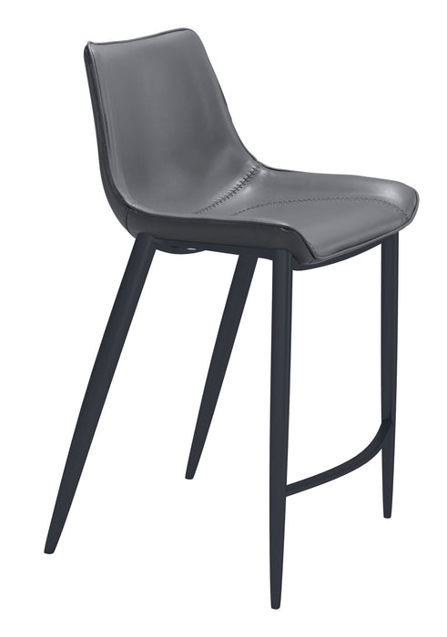 Magnus - Counter Chair (Set of 2) - Dark Gray / Black Zuo Modern