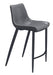 Magnus - Counter Chair (Set of 2) - Dark Gray / Black Zuo Modern