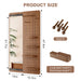 Wall Mounted Full Length Mirror With Shelf And Hook Daily Nest