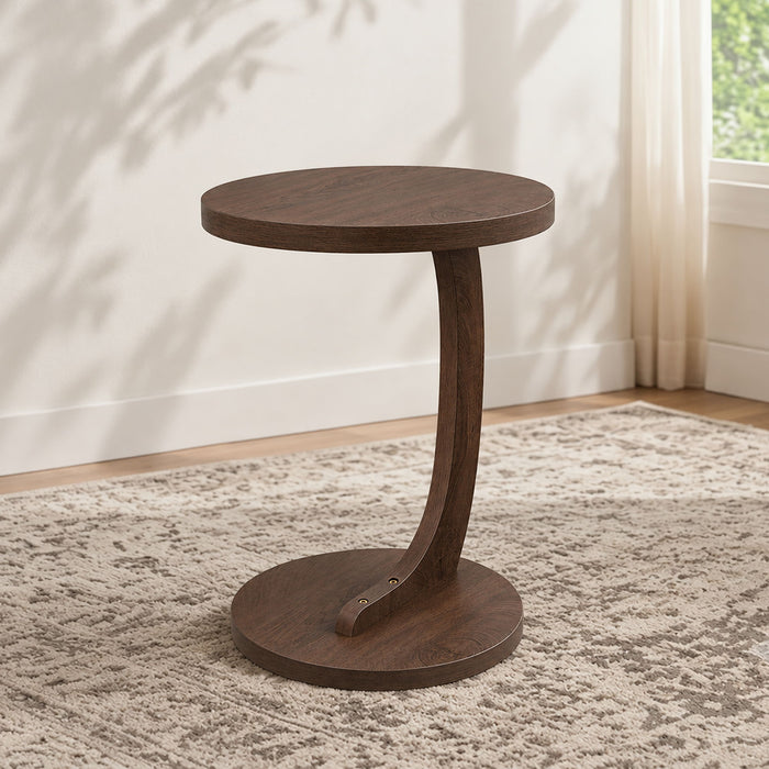 C - Shaped End Table With Sturdy Base Home Essentials