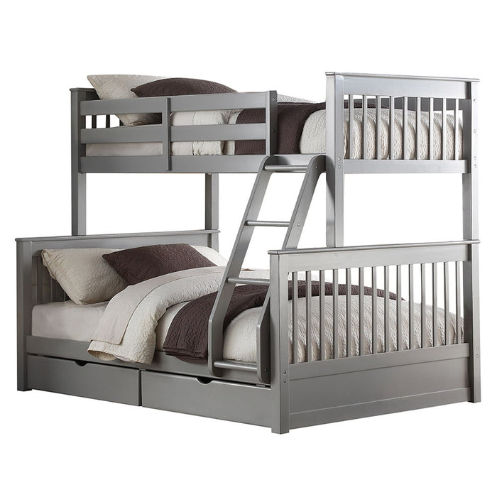 Haley II - Twin Over Full Bunk Bed With Storage ACME