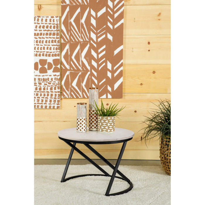 Wilmington - Round Coffee Table - White Furniture Max
