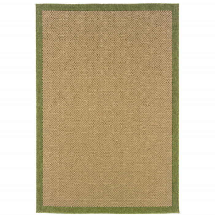 4' X 6' Stain Resistant Outdoor / Indoor Area Rug - Beige