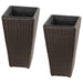 Solhome - Indoor / Outdoor Decorative Planter With Removable Insert (Set of 2) - Brown Ebony Daily Nest