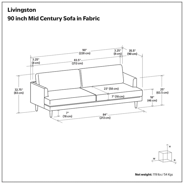 Livingston - Upholstered Sofa Simpli-Home