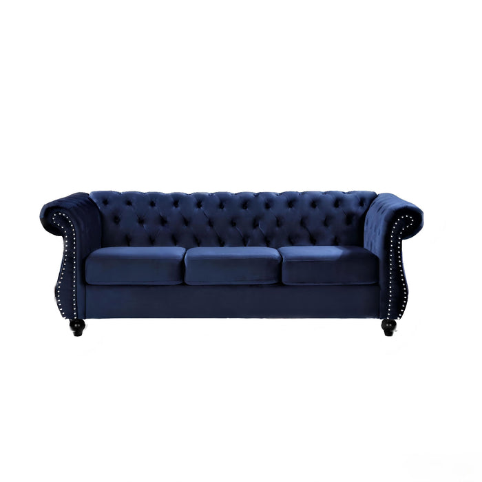 Chesterfield 3 Seater Sofa With Rolled Arms US Pride