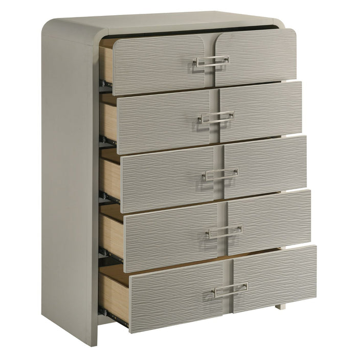 Aria - 5 Drawer Chest - Beige Matrix Furniture Group