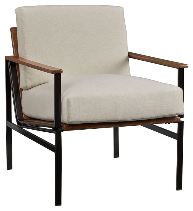 Tilden - Ivory / Brown - Accent Chair