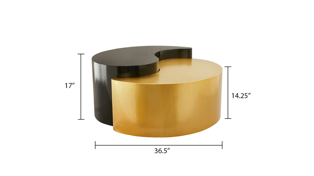 Ying Yang - Coffee Table - Gold / Black Matrix Furniture Group
