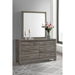 Funston - 6 Drawer Dresser With Mirror - Brown Oak Furniture Max