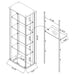 Hyacinth - 4 Shelf Curio Cabinet Furniture Max