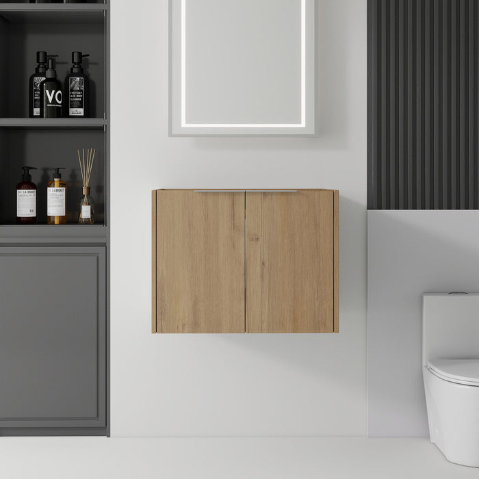 Floating Bathroom Vanity Cabinet With Soft Close Double Doors, Spacious Interior Storage, Wall Mounted, Cabinet Only Home Essentials