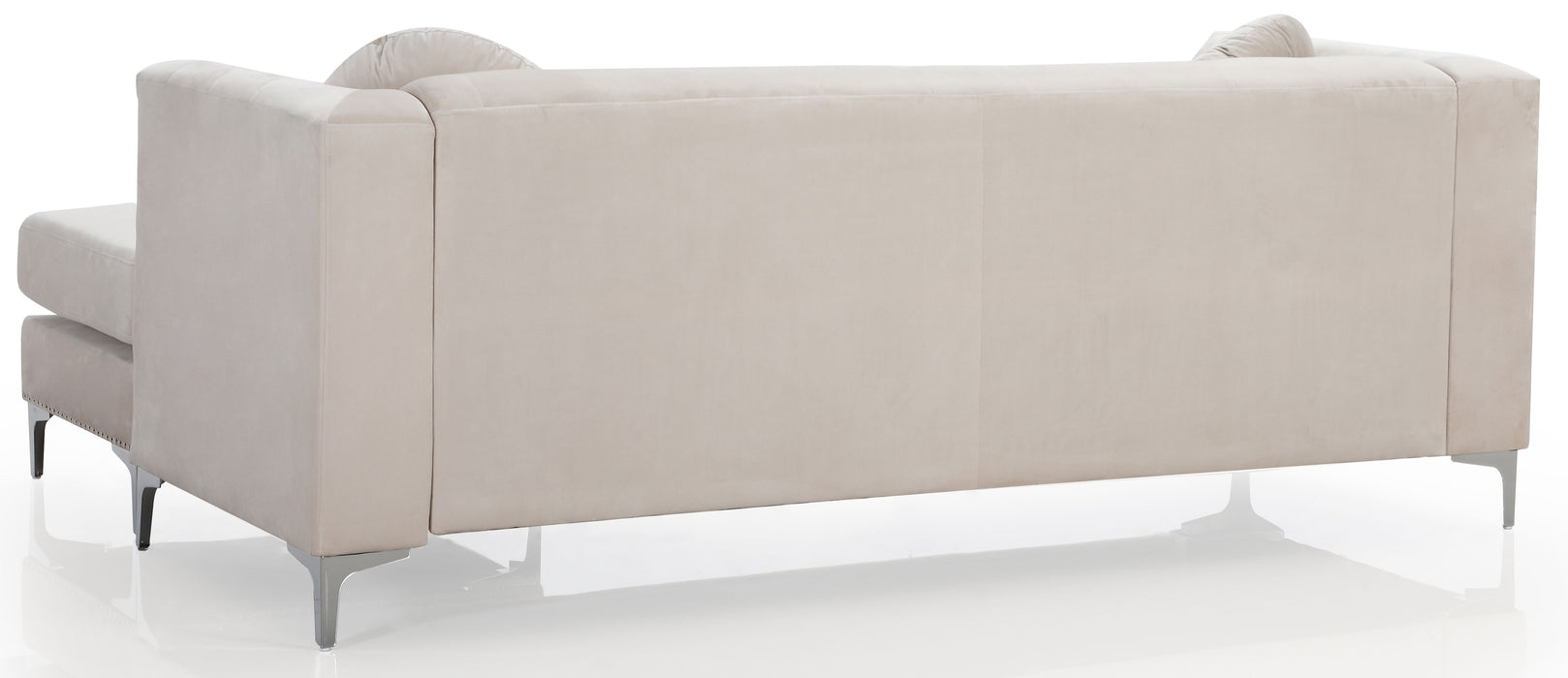 Glory Furniture Pompano Sofa Chaise (3 Boxes), Ivory