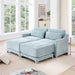 Stylish Sofa With Ottoman And Lumbar Pillows, Ergonomic Design Home Essentials