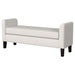 Hollis - Upholstered Accent Bench With Armrests Seating - Vanilla White Furniture Max