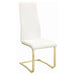 Whittingham - Dining Side Chair (Set of 4) - White / Gold Furniture Max