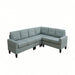 Modular L - Shaped Sectional Sofa 6 Seater 4 Piece, Couch With Chaise - Green Home Essentials