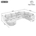 Modular Cloud Sectional Sofa Set, U-Shaped Upholstered Couch With Deep Seat Noble House